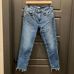 ZARA Embellished Blue Jeans size 6